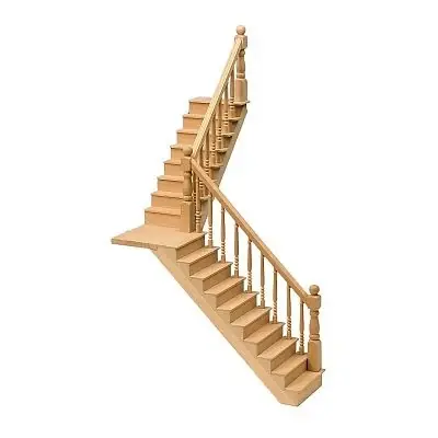 Angled platform stairs 28 cm KIT | Bestil nemt