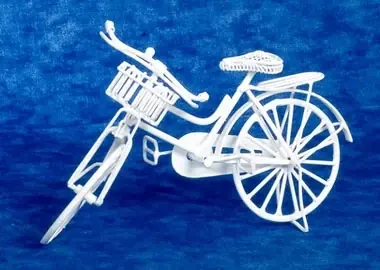 Bicycle, white metal - Nu tilgængelig