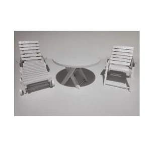 Garden set, white lacquered | Stærkt tilbud