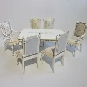 Nyt i shoppen - Dining room, Ivory table + 6 chairs