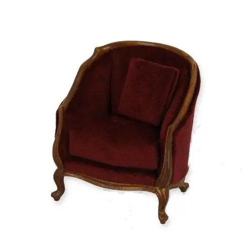 Leveres hurtigt | Stol Louis XV valnød, velour