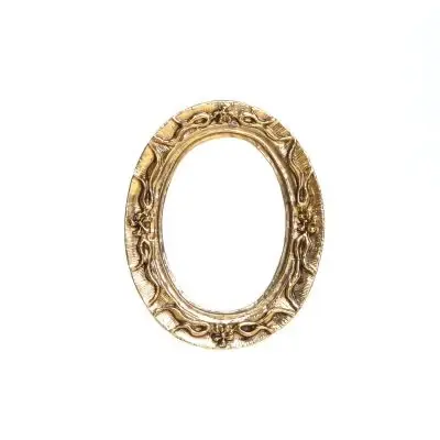 Kampagnepris - mini mundus antique oval gold frame plastic