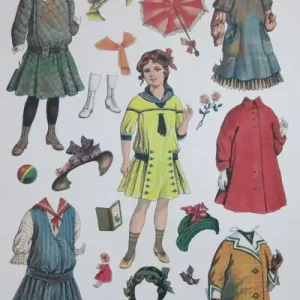 Cutting sheet dress-up dolls vanessa - Spar ekstra