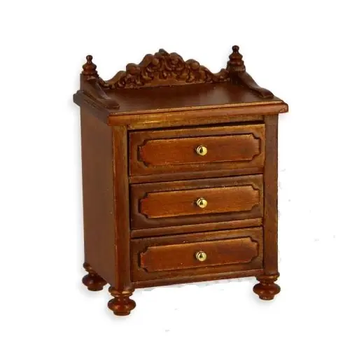Louis philippe bedside table, walnut | Høj kvalitet