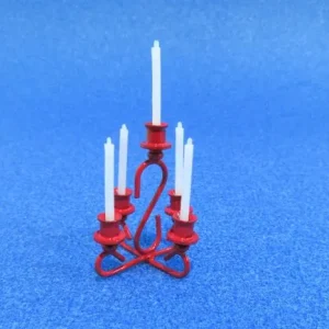 Candlestick, red with light | Så længe lager haves