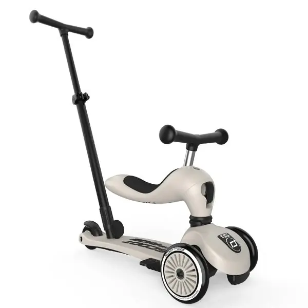 Premium kvalitet - Scoot&Ride Løbehjul Highway Kick 1 - Push & Go - Ash