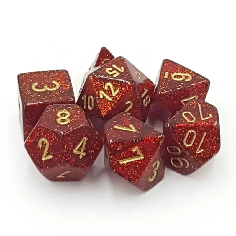 Anbefalet valg - Glitter ruby red rollespilsterninger