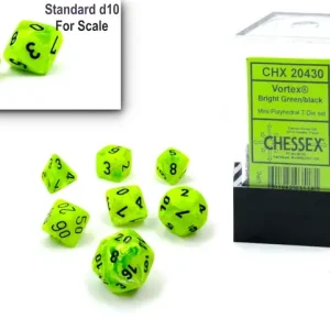 Få tilbage | Vortex Bright Green MINI rollespilsterninger