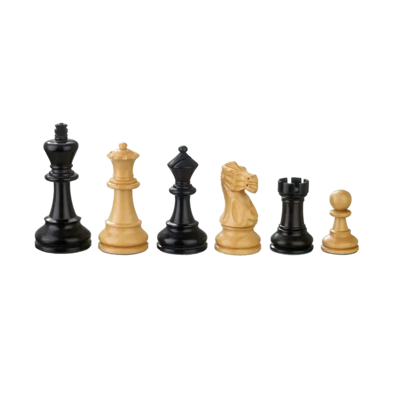 Bestseller | Skakbrikker i træ - 90 mm sort/lys