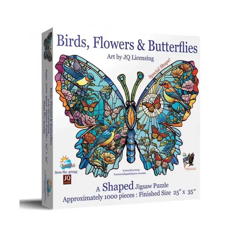 Birds, Flowers & Butterflies - 1000 xxl brikker - Nem betaling