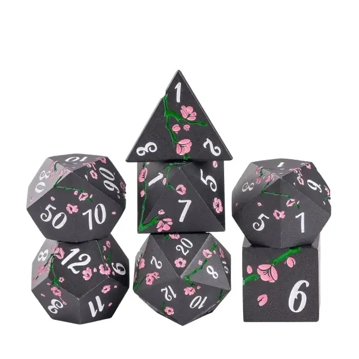 Nedsat pris | Rollespilsterninger Metal Blomster Sort Med Pink