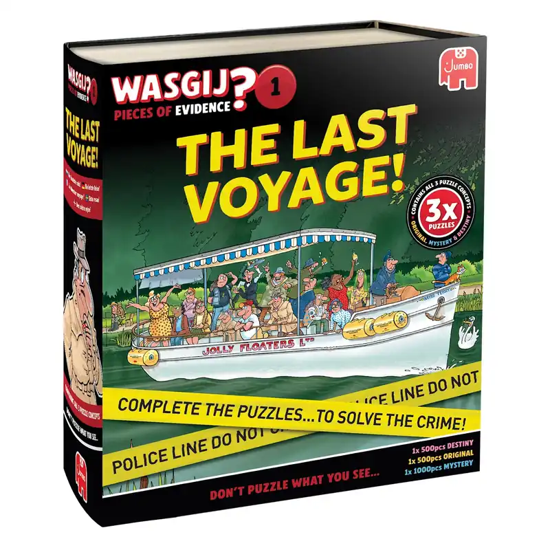 Ny vare - Wasgij Pieces Of Evidence 1 The Last Voyage - 1x1000 2x500 Brikker