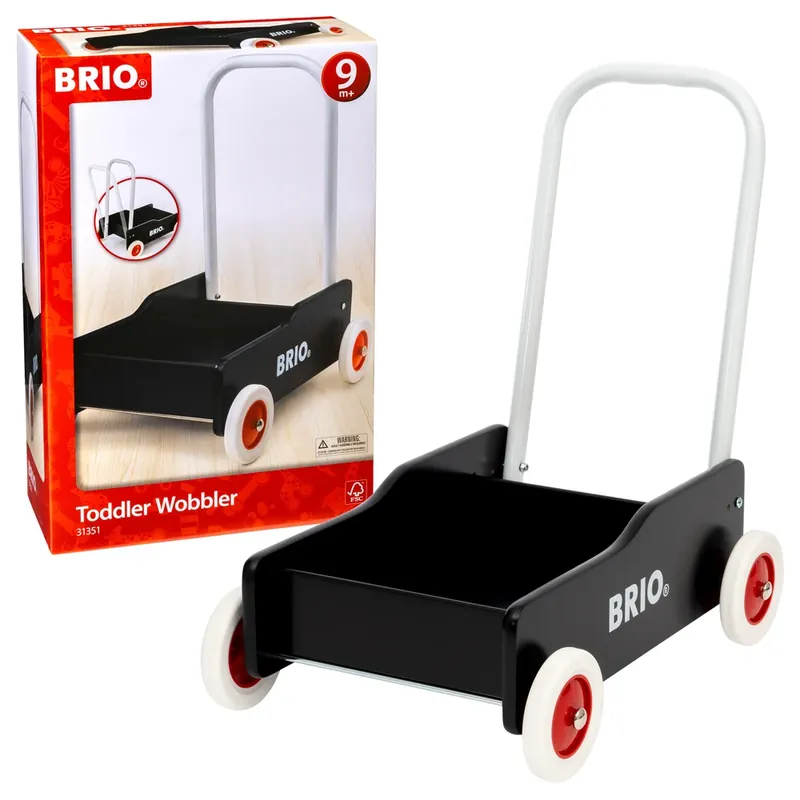 Favorit blandt kunder - BRIO 31351 Lære-gå-vogn, sort