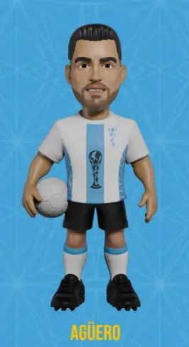 ARGENTINA - Agüero - Figure Minix World Legends Cup 12cm - Bestil nu