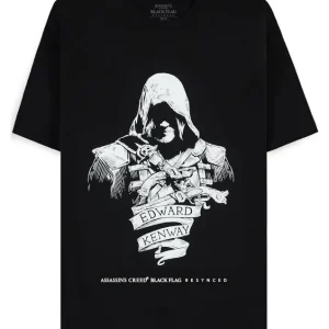 Assassin‘s Creed T-Shirt Black Flag Resynched Edward Kenway Size L - Gå ikke glip af tilbuddet