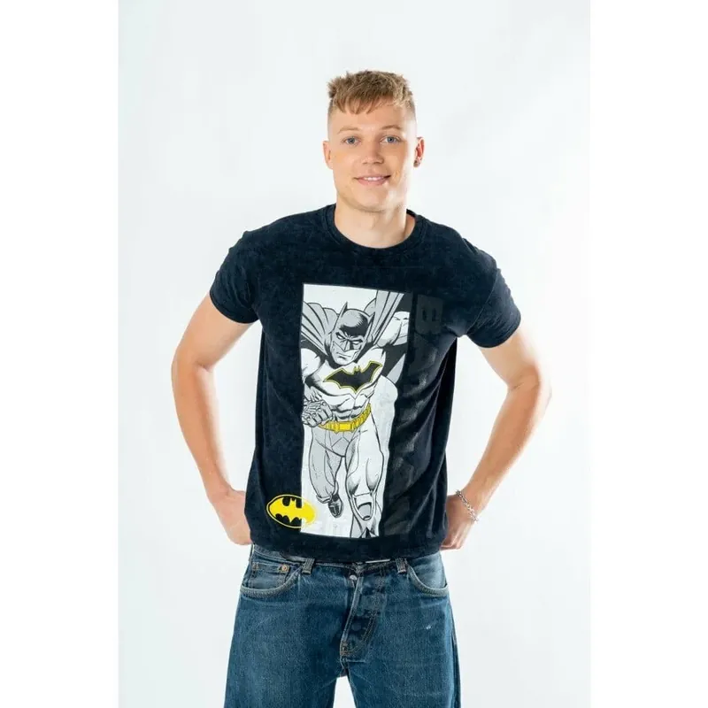 Batman T-Shirt Comic Acid Wash Size S - Spar ekstra