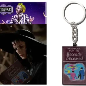 BEETLEJUICE - HANDBOOK OF THE RECENTLY DECEASED - METAL KEYRING | Populær