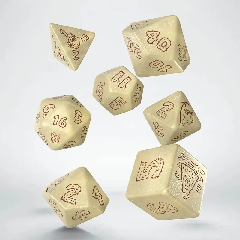 Capybara Dice Set of 7 Sleepy - Spar mere