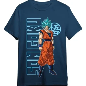 Dragon Ball Super T-Shirt Goku Super Saiyan Blue Denim Size M - Bestseller
