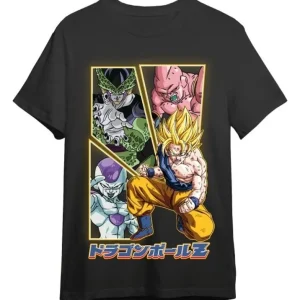 Bestil i dag - Dragon Ball Z T-Shirt Villains & Goku Black Size XXL
