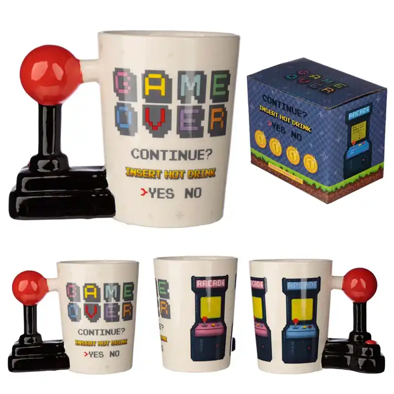 GAME OVER - Joystick & Arcade - Mug with 3D Handle13,5oz - Tilbudspris
