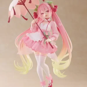 Høj kvalitet - HATSUNE MIKU - Sakura Miku "Sakura Dress" - AMP+ Statue 21cm
